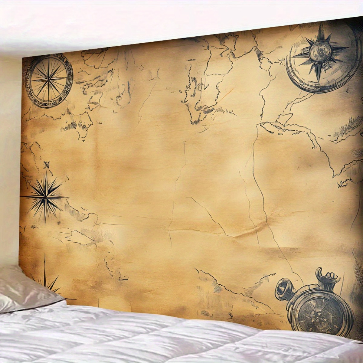 Pancarta con mapa pirata, deco - Outdoor Hunting House reseña y precio